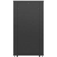 Szafa Instalacyjna Rack Stojąca 19" 37u 800x1000 Czarna Drzwi Perforowane Lanberg Flat Pack