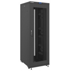 Szafa Instalacyjna Rack Stojąca 19" 37u 800x1000 Czarna Drzwi Perforowane Lcd Lanberg Flat Pack