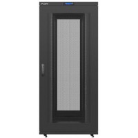 Szafa Instalacyjna Rack Stojąca 19" 37u 800x1000 Czarna Drzwi Perforowane Lcd Lanberg Flat Pack