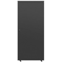 Szafa Instalacyjna Rack Stojąca 19" 37u 800x1000 Czarna Drzwi Szklane Lcd Lanberg Flat Pack