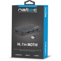 Hub USB 3.0 Natec Moth 4-Porty Czarny