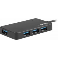 Hub USB 3.0 Natec Silkworm 4-Porty Czarny USB-C