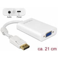 Adapter Displayport 1.1(M)->VGA(F) + Audio + Micro USB - Zasilanie(F) Delock