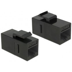 Moduł Keystone Gniazdo RJ45->RJ45 Utp Cat 6 Do Puszki Montażowej Czarny Delock