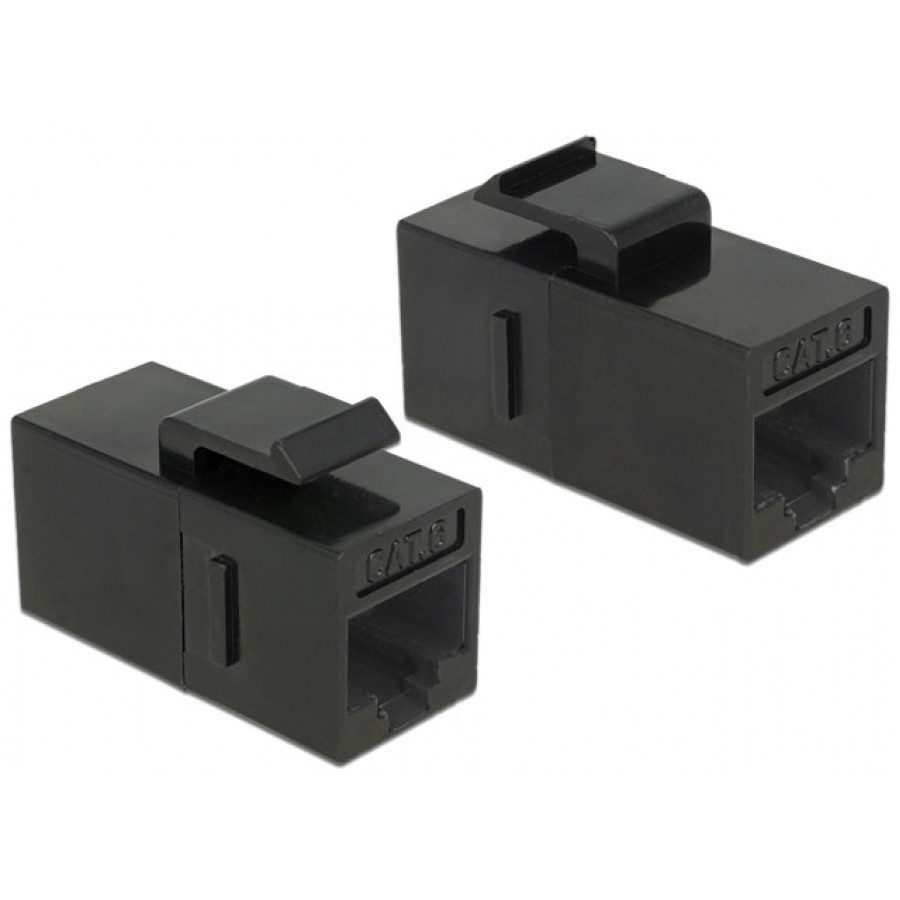 Moduł Keystone Gniazdo RJ45->RJ45 Utp Cat 6 Do Puszki Montażowej Czarny Delock