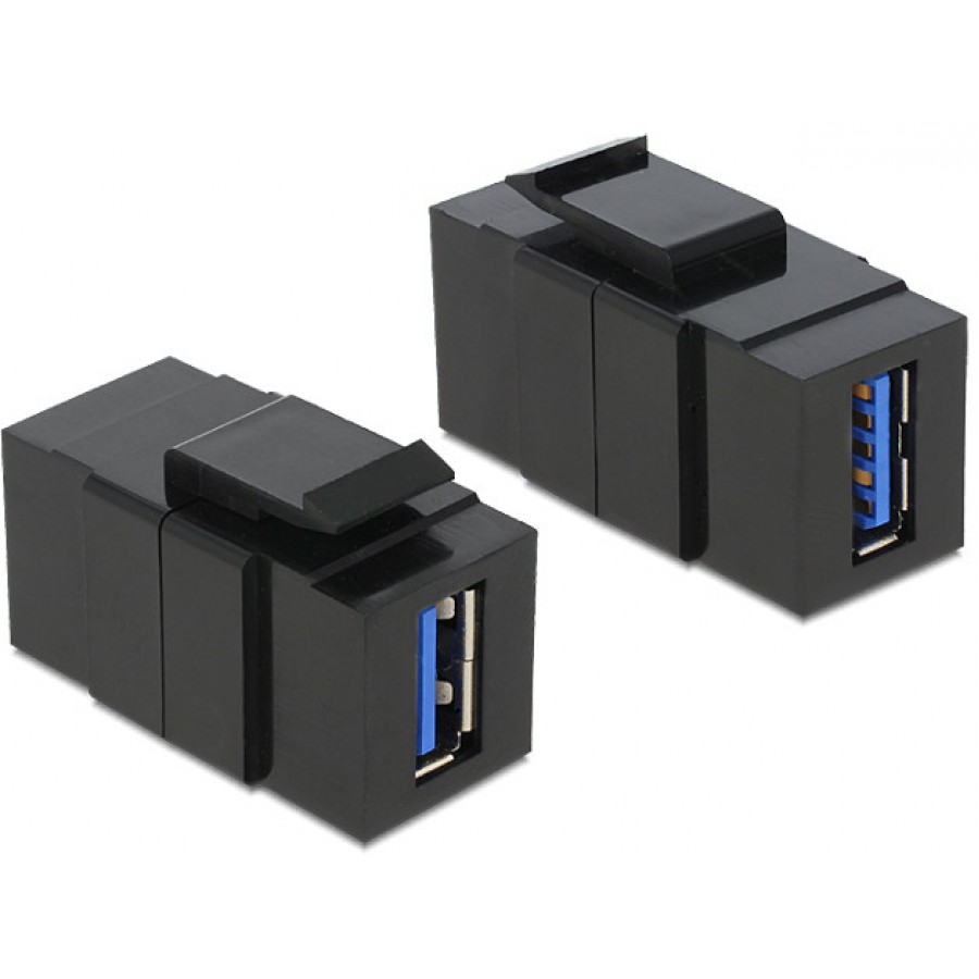 Moduł Keystone Gniazdo USB 3.0 A(F)->USB A(F) Do Puszki Montażowej Delock