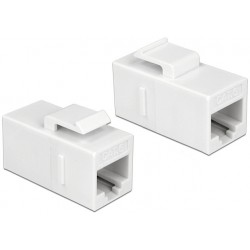 Moduł Keystone Gniazdo RJ45->RJ45 Utp Cat 6 Do Puszki Montażowej Biały Delock