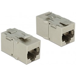 Moduł Keystone Gniazdo RJ45->RJ45 Stp Cat 6a Do Puszki Montażowej Delock