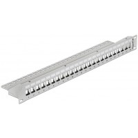 Patch Panel 24 Port 1u Do Modułów 19" Keystone Gray Delock