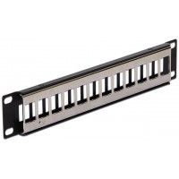 Patch Panel 12 Port 1u Do Modułów 10" Keystone Metal Black Delock