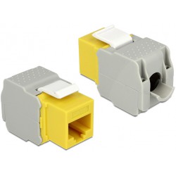 Moduł Keystone Gniazdo RJ45->Lsa Utp Cat 6 Do Puszki Montażowej Żółty Delock