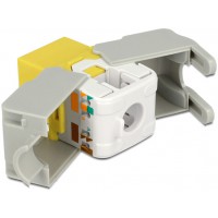 Moduł Keystone Gniazdo RJ45->Lsa Utp Cat 6 Do Puszki Montażowej Żółty Delock