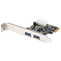 Karta PCI Express->USB 3.1 Gen1 2-Port Lanberg + Śledź Low Profile