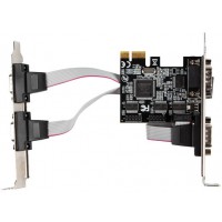 Karta PCI Express->Com 9pin X4 Lanberg + Śledzie Low Profile