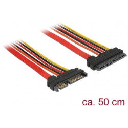 Kabel Sata Data III (6 Gb/s) 22 Pin(F)->Sata 22pin(M) 50cm Delock