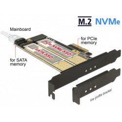 Karta PCI Express X4 Card > 1 X Internal M.2 Key B Delock