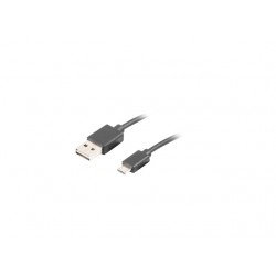 Kabel USB Micro-B(M)->A(M) 2.0 1m Easy-USB Czarny Lanberg