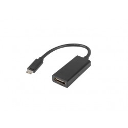 Adapter USB Type-C(M)-HDMI(F) 15cm Black Lanberg