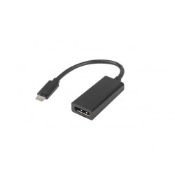 Adapter USB Type-C(M)-Displayport(F) Czarny Lanberg