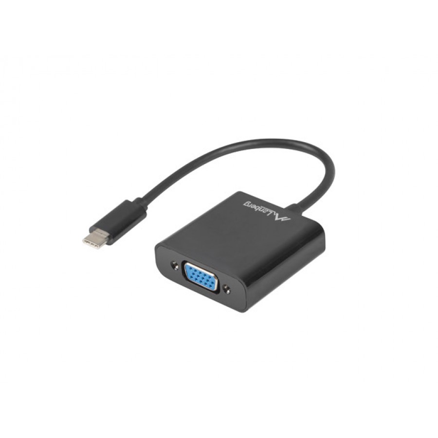 Adapter USB Type-C(M)-VGA(F) Black Lanberg