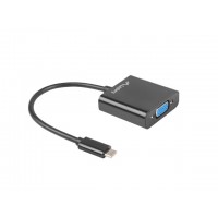 Adapter USB Type-C(M)-VGA(F) Black Lanberg