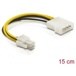 Kabel Zasilający Wewnętrzny CPU P4 4pin(M)->Molex 4pin(M) 15cm Delock