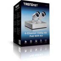 Zestaw Do Monitoringu Rejestrator NVR 4 Kanałowy Trendnet POE + 2 Kamery TV-IP320PI + 1TB HDD