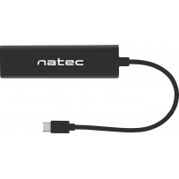 Hub USB-C 2.0 Natec Butterfly 3-Porty+ RJ45 Na Kablu USB-C