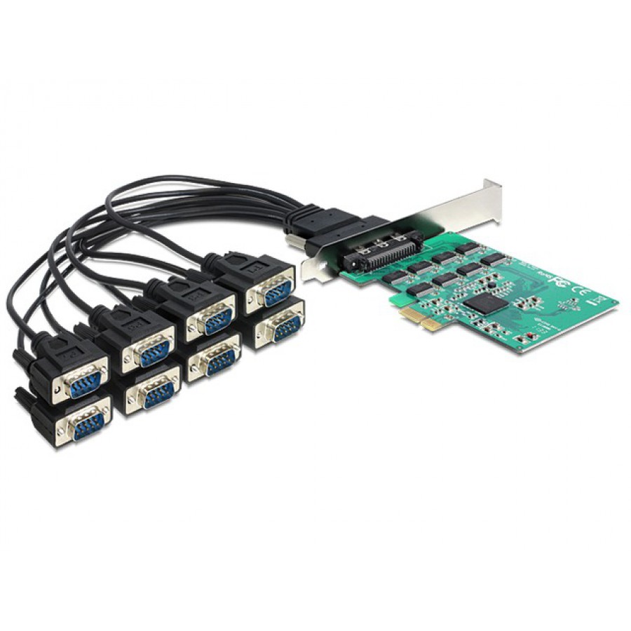 Karta PCI Express Card->8x Serial RS-432 921K Delock