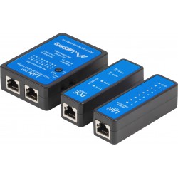 Tester Kabli Lan POE RJ-45, RJ-11, Coaxial, Lanberg NT-0404