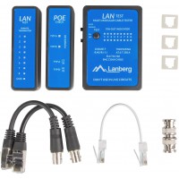 Tester Kabli Lan POE RJ-45, RJ-11, Coaxial, Lanberg NT-0404