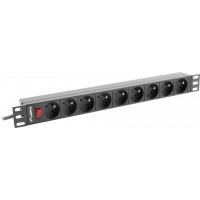 Listwa Zasilająca Rack PDU 19" Lanberg 1u 16A 9x 230V PL 3m Czarna