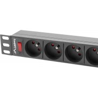 Listwa Zasilająca Rack PDU 19" Lanberg 1u 16A 9x 230V PL 3m Czarna