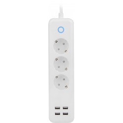 Listwa Przedłużacz Smart Home Lanberg Wifi 1.8m 3x Schuko 10A 4x USB 2.1A