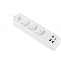 Listwa Przedłużacz Smart Home Lanberg Wifi 1.8m 3x Schuko 10A 4x USB 2.1A