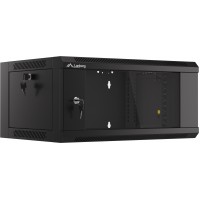 Szafa Instalacyjna Rack Wisząca 19" 4u 570x450 Szybki Montaż Czarna Lanberg Flat Pack