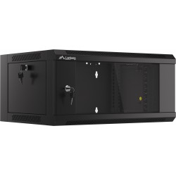 Szafa Instalacyjna Rack Wisząca 19" 4u 570x450 Szybki Montaż Czarna Lanberg Flat Pack