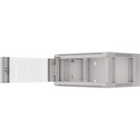 Szafa Instalacyjna Rack Wisząca 19" 4u 570x450 Szybki Montaż Szara Lanberg Flat Pack