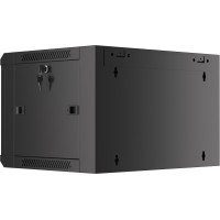 Szafa Instalacyjna Rack Wisząca 19" 6u 570x450 Szybki Montaż Czarna Lanberg Flat Pack