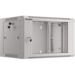 Szafa Instalacyjna Rack Wisząca 19" 6u 570x450 Szybki Montaż Szara Lanberg Flat Pack