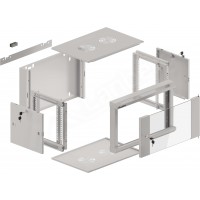 Szafa Instalacyjna Rack Wisząca 19" 6u 570x450 Szybki Montaż Szara Lanberg Flat Pack