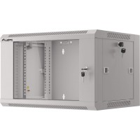 Szafa Instalacyjna Rack Wisząca 19" 6u 570x450 Szybki Montaż Szara Lanberg Flat Pack