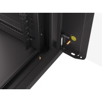 Szafa Instalacyjna Rack Wisząca 19" 9u 570x450 Szybki Montaż Czarna Lanberg Flat Pack