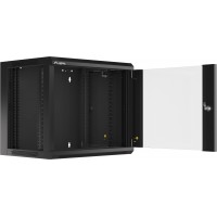 Szafa Instalacyjna Rack Wisząca 19" 9u 570x450 Szybki Montaż Czarna Lanberg Flat Pack