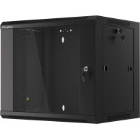 Szafa Instalacyjna Rack Wisząca 19" 9u 570x450 Szybki Montaż Czarna Lanberg Flat Pack