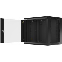 Szafa Instalacyjna Rack Wisząca 19" 9u 570x450 Szybki Montaż Czarna Lanberg Flat Pack