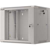 Szafa Instalacyjna Rack Wisząca 19" 9u 570x450 Szybki Montaż Szara Lanberg Flat Pack