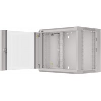 Szafa Instalacyjna Rack Wisząca 19" 9u 570x450 Szybki Montaż Szara Lanberg Flat Pack