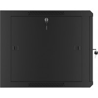 Szafa Instalacyjna Rack Wisząca 19" 9u 570x600 Szybki Montaż Czarna Lanberg Flat Pack