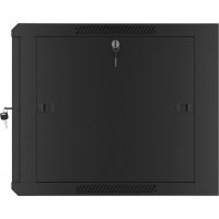 Szafa Instalacyjna Rack Wisząca 19" 9u 570x600 Szybki Montaż Czarna Lanberg Flat Pack